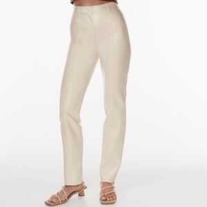 Wilfred Rebel Vegan Leather Pants in Birch | Aritzia Leather Pants